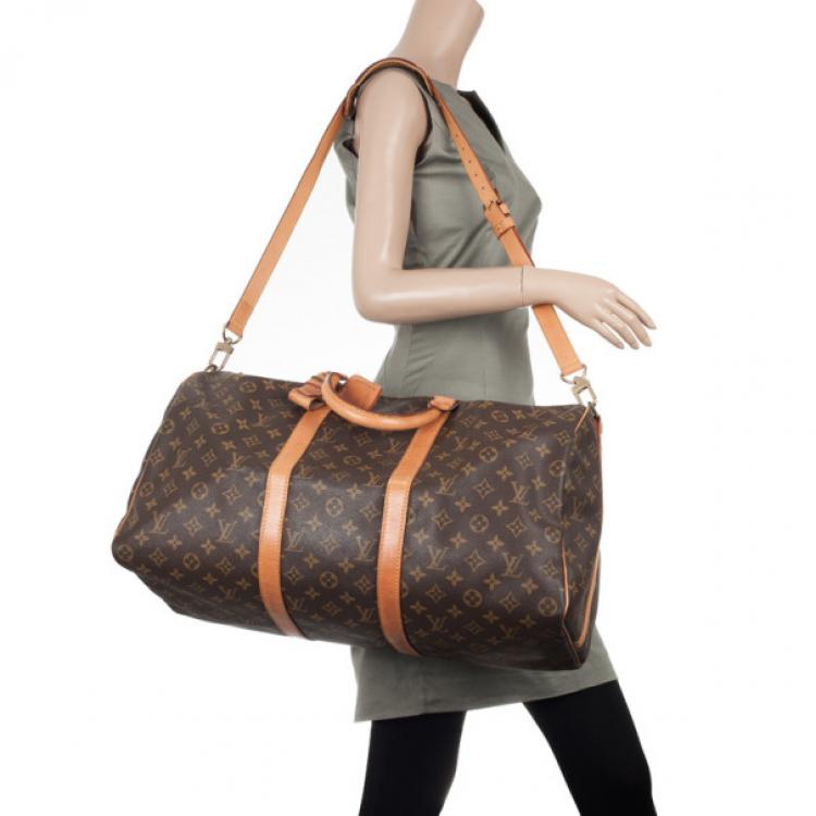 Pre Owned Louis Vuitton Monogram Keepall Bandouliere 50