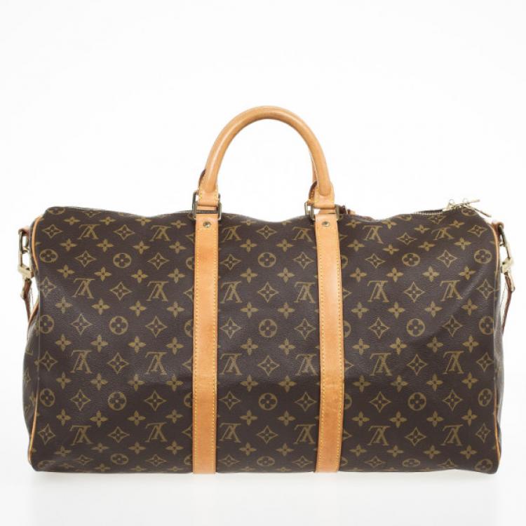 Pre Owned Louis Vuitton Monogram Keepall Bandouliere 50