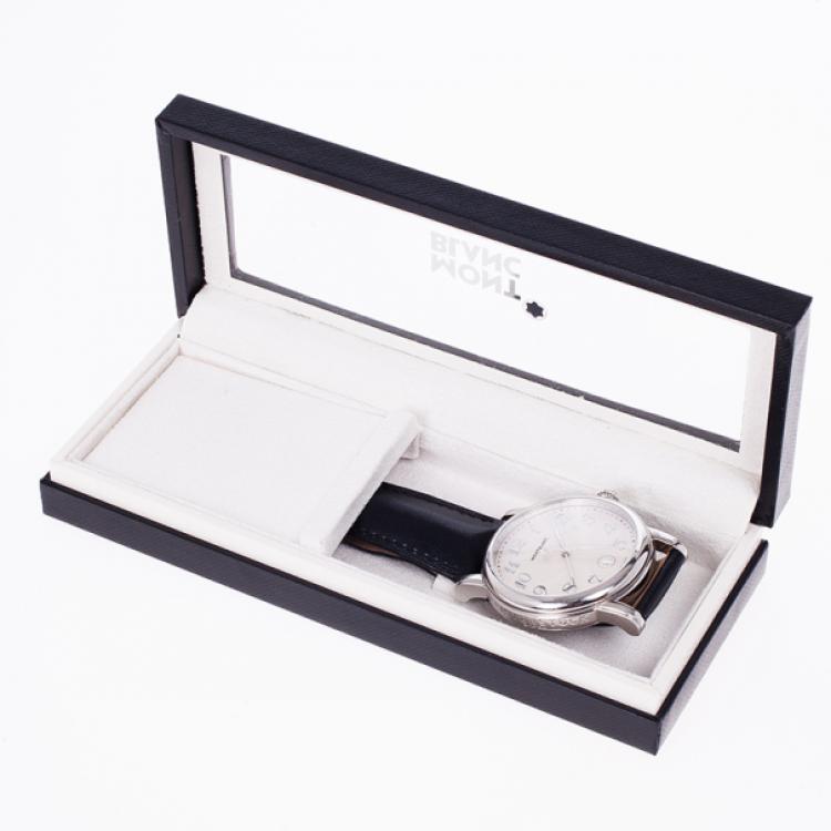 Pre Owned MontBlanc White Stainless Steel Star Men's Wristwatch 40 MM