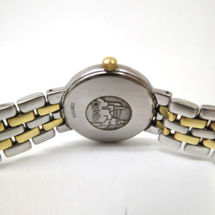 Pre Owned Omega DeVille Wristwatch SS/GP White/Combi Ladies