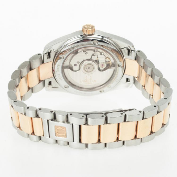 Pre Owned Omega Seamaster 18 K SS Coaxial Chronometer Mens Wristwatch 39 MM