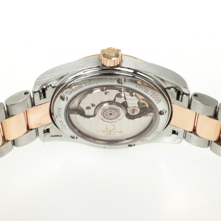 Pre Owned Omega Seamaster 18 K SS Coaxial Chronometer Mens Wristwatch 39 MM