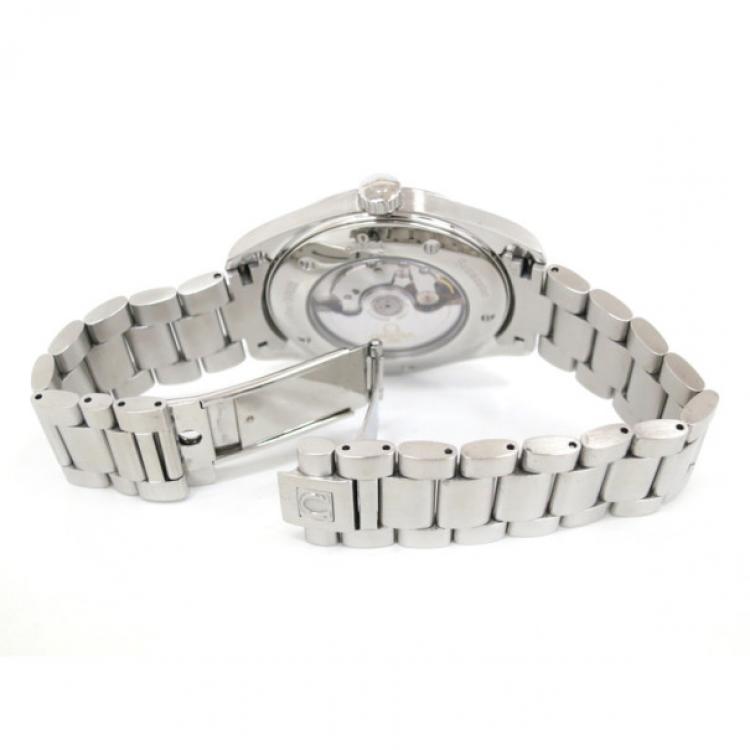 Pre Owned Omega Aqua Terra SS Silver Mens Wristwatch 