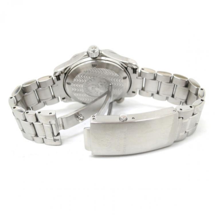 Pre Owned Omega Seamaster Helium Escapement SS Blue Mens Wristwatch