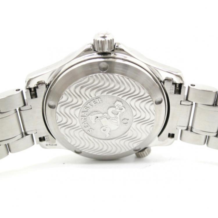 Pre Owned Omega Seamaster Helium Escapement SS Blue Mens Wristwatch