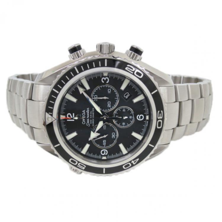 Pre Owned Omega Seamaster Planet Ocean Chronograph Wristwatch Men’s 
