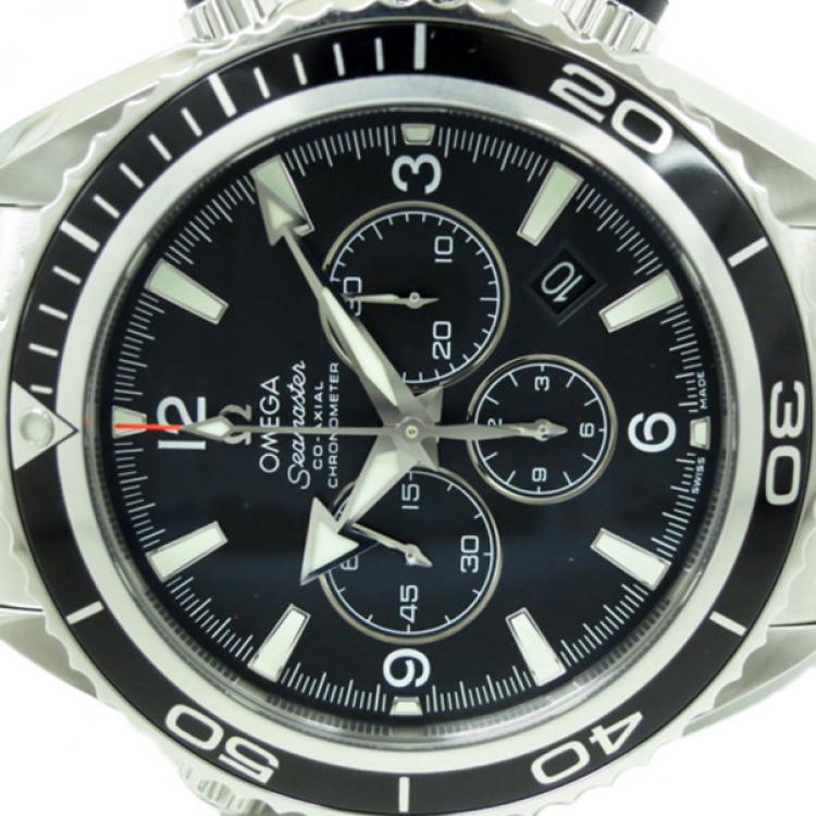 Pre Owned Omega Seamaster Planet Ocean Chronograph Wristwatch Men’s 