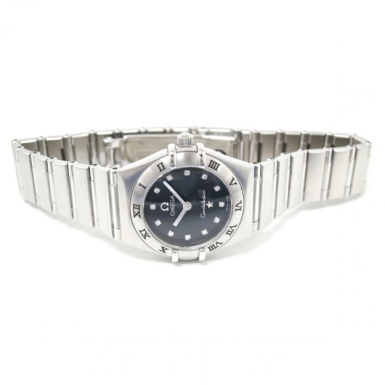 Pre Owned Omega Constellation Mini 12P Diamond Ladies Wristwatch 