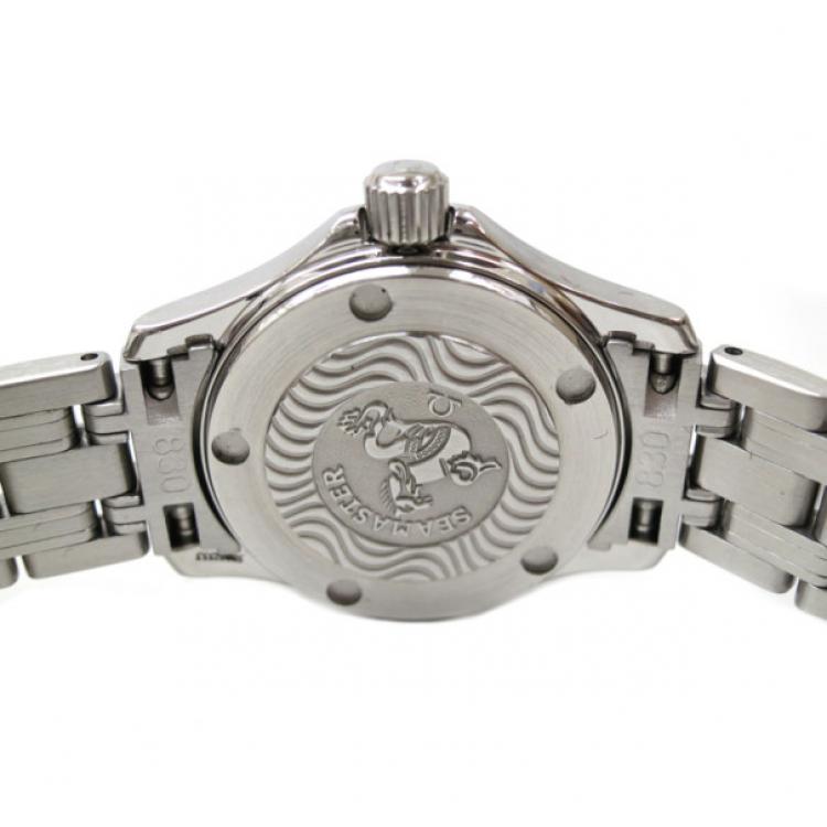 Pre Owned Omega Seamaster 120m Wristwatch Shell Silver Ladies 