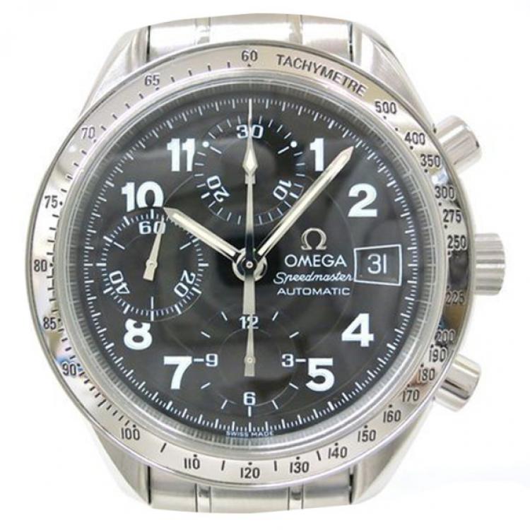Pre Owned Omega Speedmaster Date Limited Edition Japan Wristwatch Black