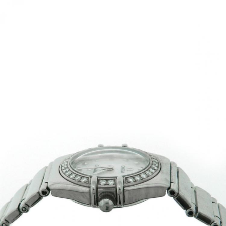 Pre Owned Omega Constellation Mother of Pearl Insignia Diamond Watch Ladies