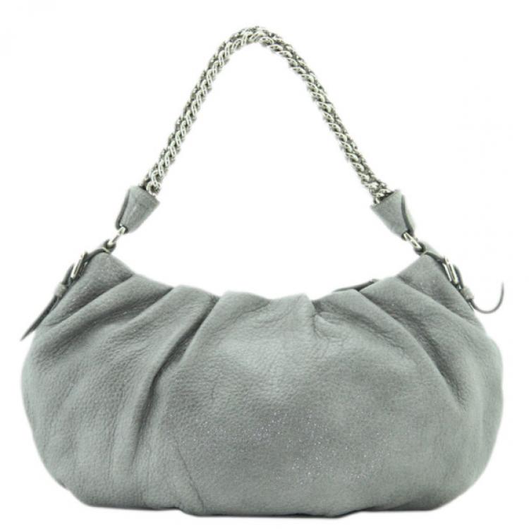 Pre Owned Prada Grey Cervo Hobo