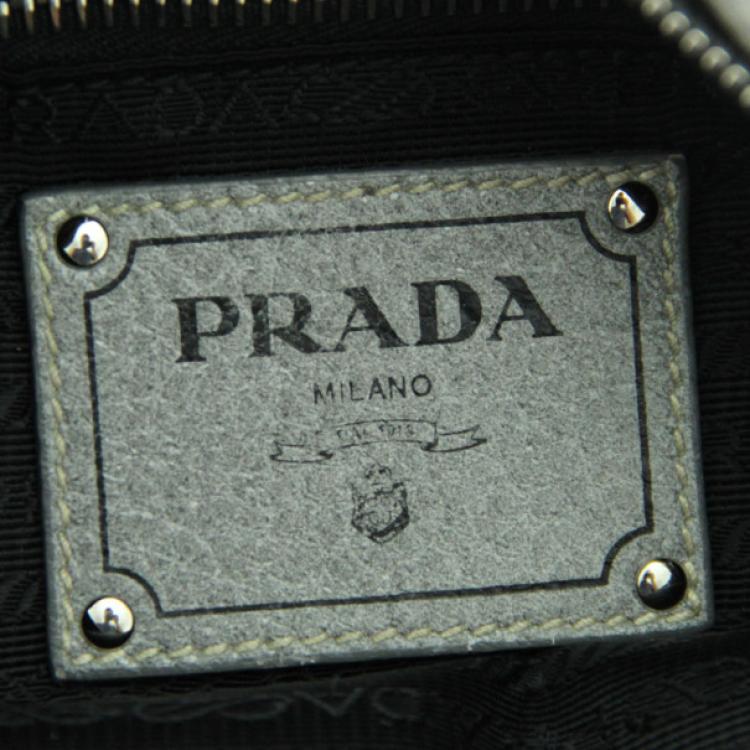 Pre Owned Prada Grey Cervo Hobo