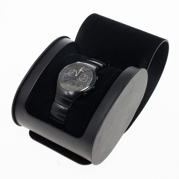 Pre Owned Rado DiaStar True Black Jubilee Ceramic Mens Watch 43 MM