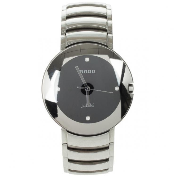 Pre Owned Rado Centrix Jubile Stainless Steel Quartz Mens Wristwatch 34 MM