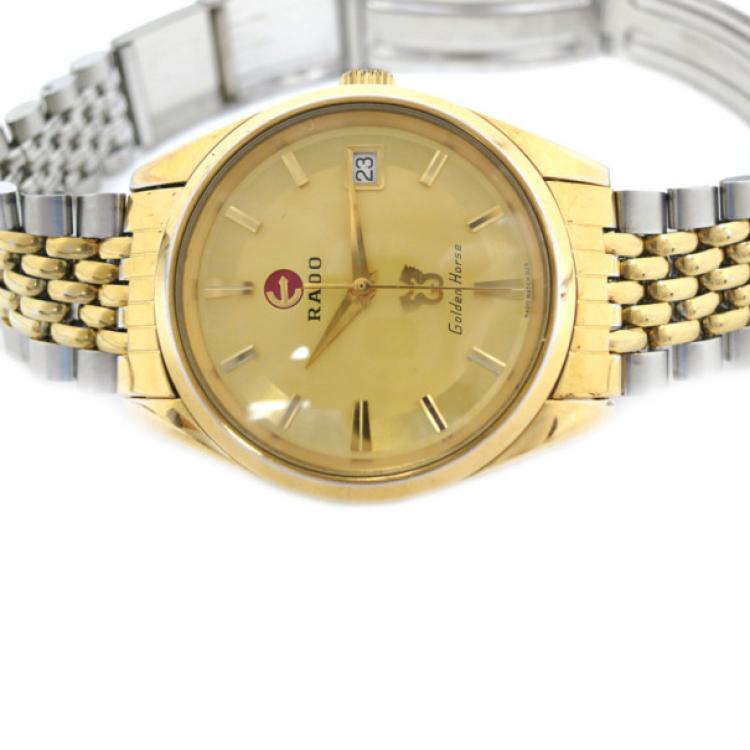 Pre Owned Rado Golden Horse Gold Plated SS Mens Wristwatch