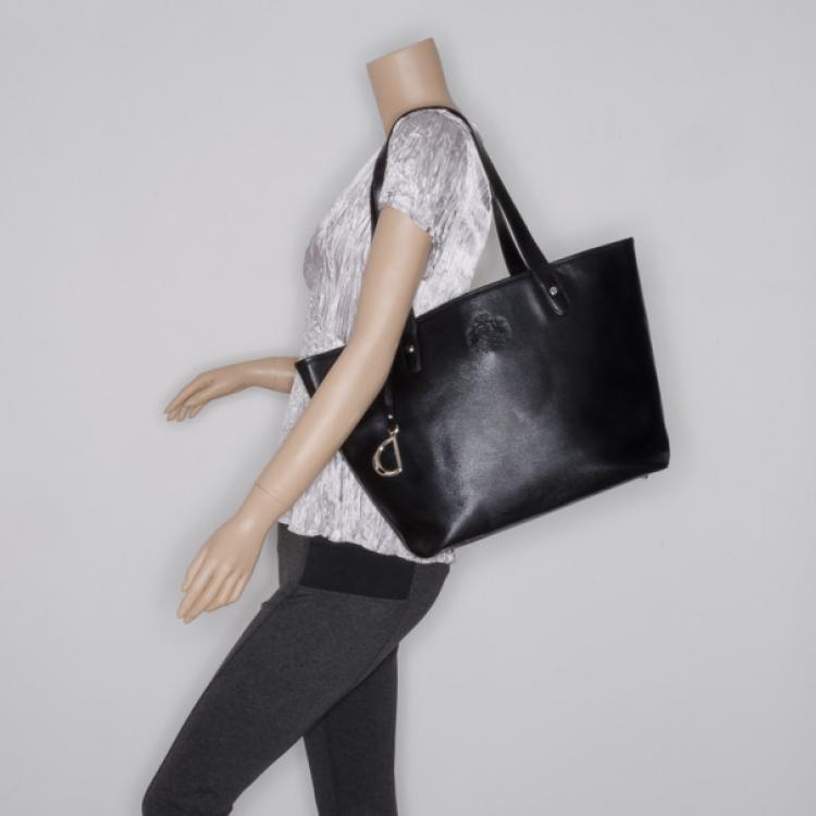 Pre Owned Ralph Lauren Black Classic Tote and Wallet