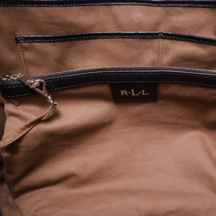 Pre Owned Ralph Lauren Black Classic Tote and Wallet