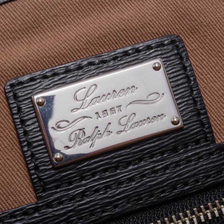 Pre Owned Ralph Lauren Black Classic Tote and Wallet