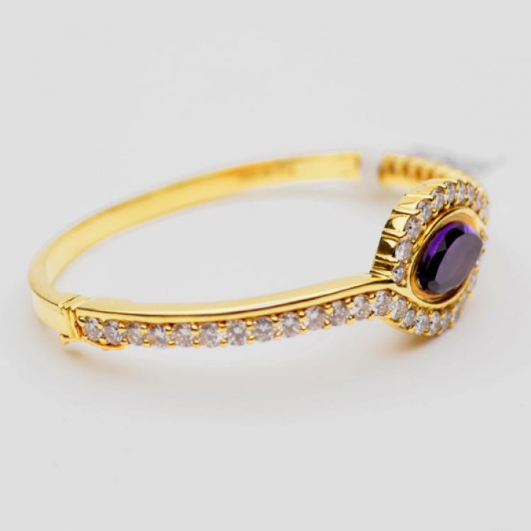 Pre Owned Robergé Barook 18K Yellow Gold Diamond Womens Wristwatch 17 MM