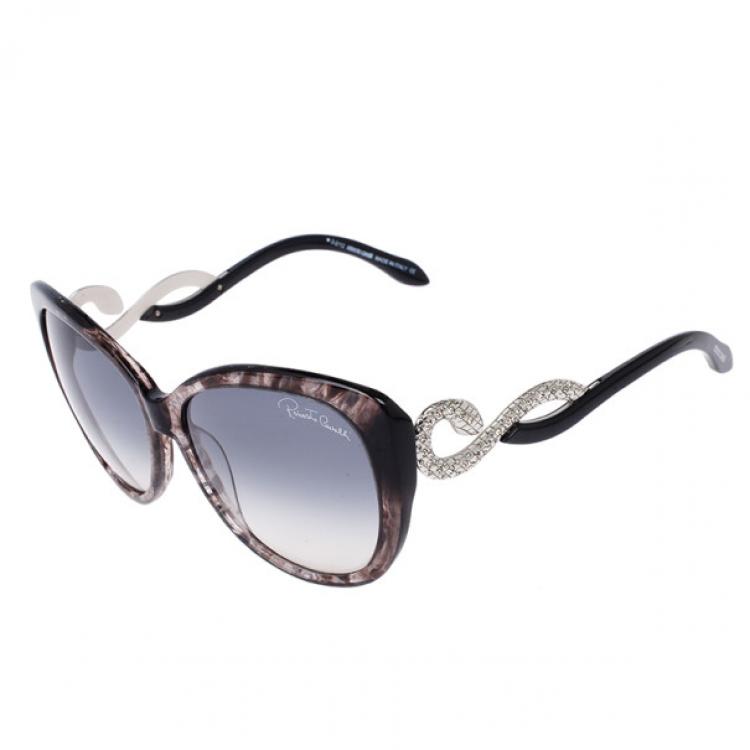 Pre Owned Roberto Cavalli Leopard Frame Serpent Kurumba Sunglasses