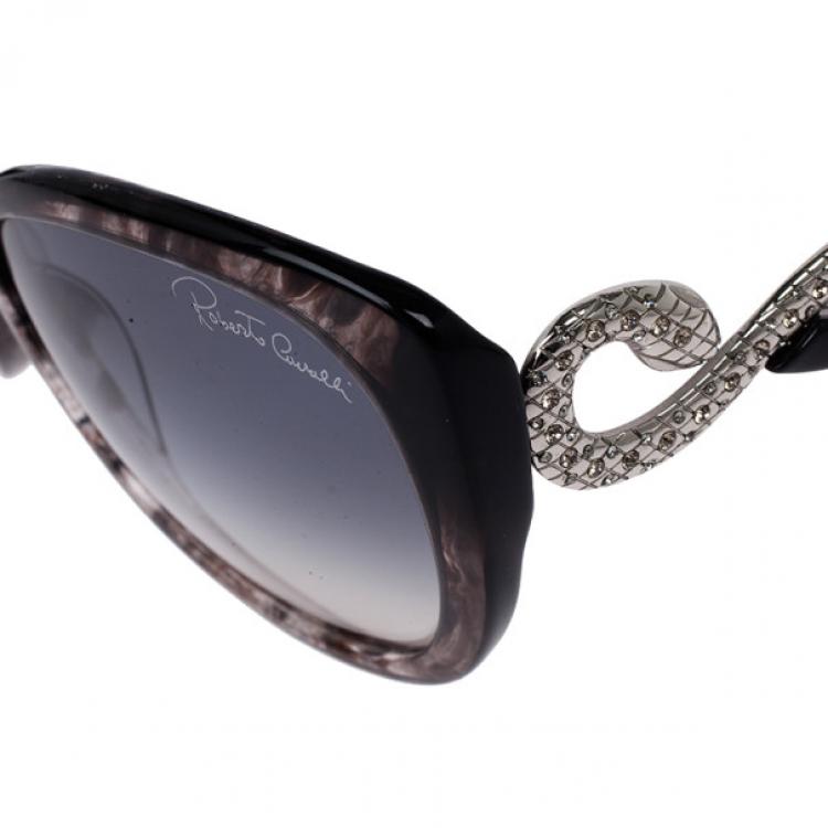 Pre Owned Roberto Cavalli Leopard Frame Serpent Kurumba Sunglasses