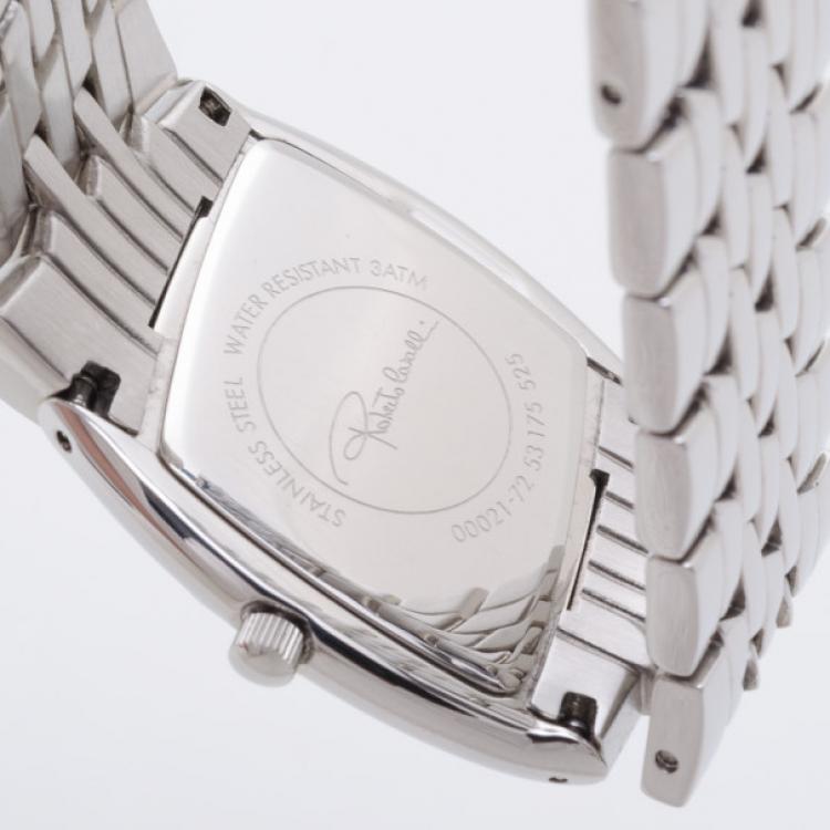 Pre Owned Roberto Cavalli Stainless Steel Case and Bracelet Pink Dial