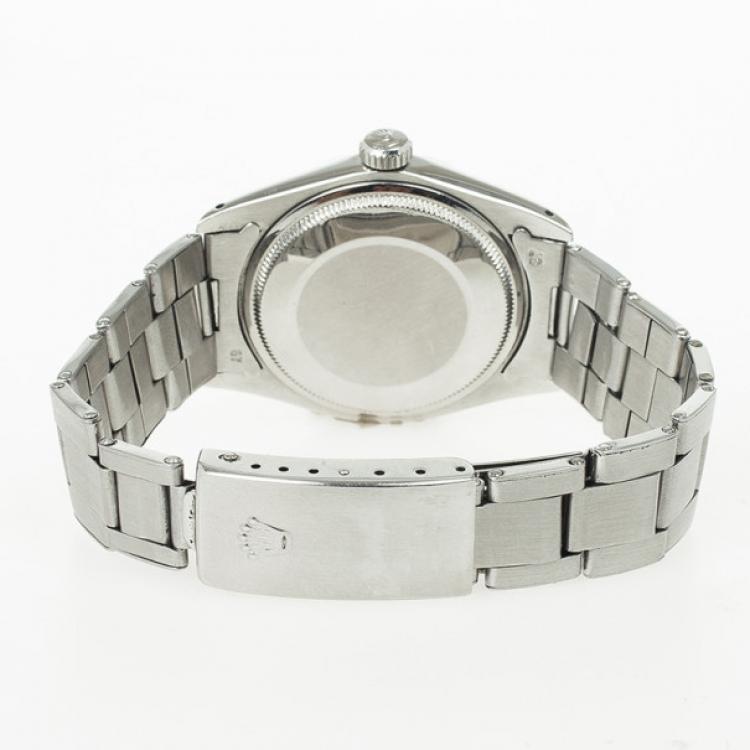 مملوكة مسبقًا Rolex Datejust Stainless Steel Black Mens Wristwatch 36 MM