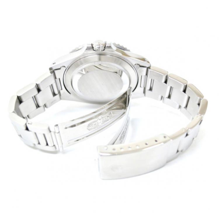 Pre Owned Rolex GMT Master II Mens Wristwatch SS Black 40 MM