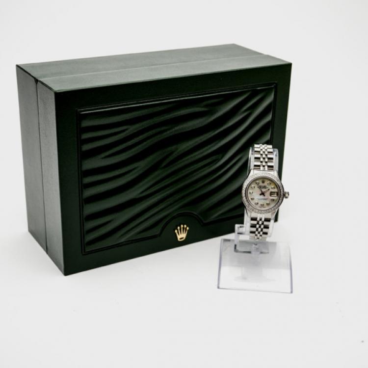 Pre Owned Rolex Datejust MOP Diamond Womens Wristwatch 26 MM