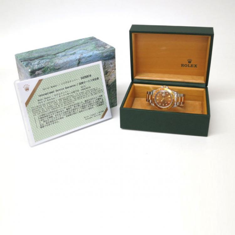 Pre Owned Rolex GMT Master II Wristwatch SS/K 18 Brown Combination Men 