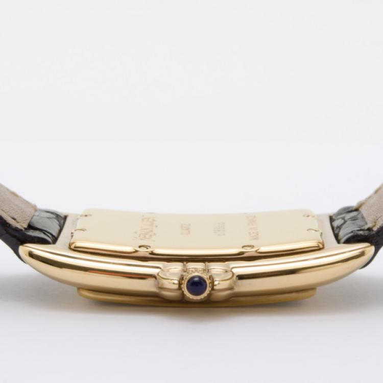 Pre Owned Yves Saint Laurent Gold Plated Rectangular Ladies Wristwatch