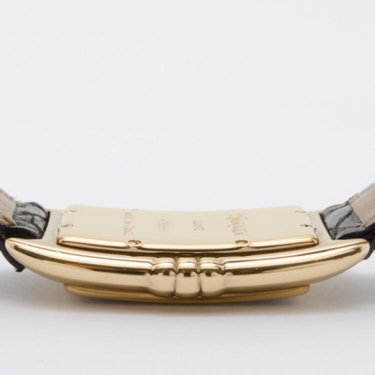 Pre Owned Yves Saint Laurent Gold Plated Rectangular Ladies Wristwatch