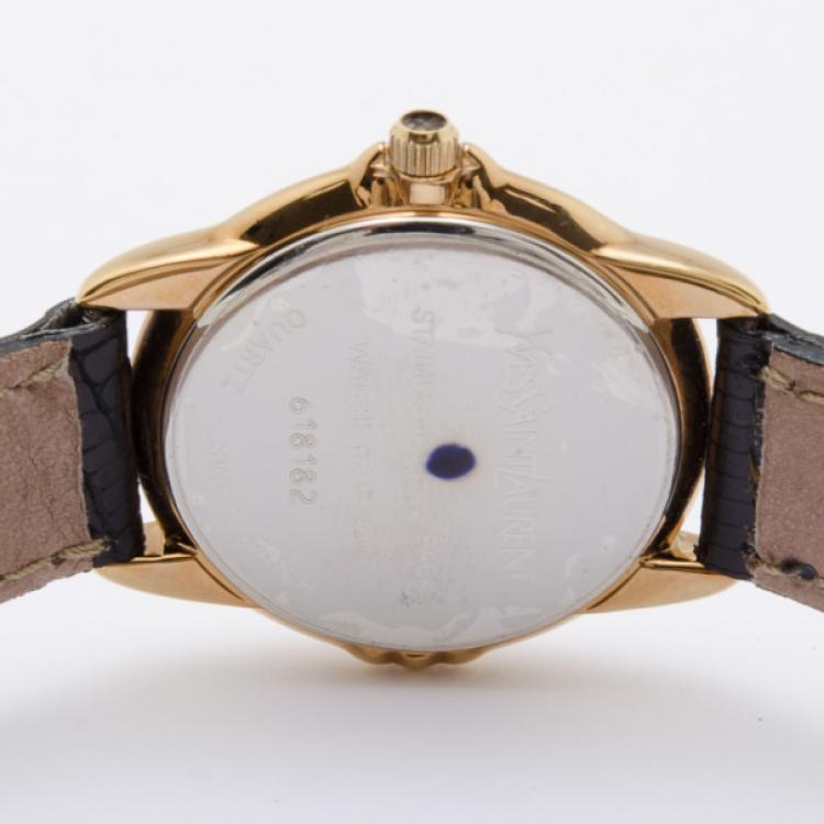 Pre Owned Yves Saint Laurent Gold Plated Classic Collection Ladies Wristwatch