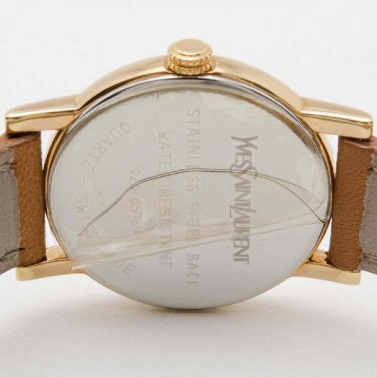 Pre Owned Yves Saint Laurent Gold Plated Classic Collection Ladies Wristwatch