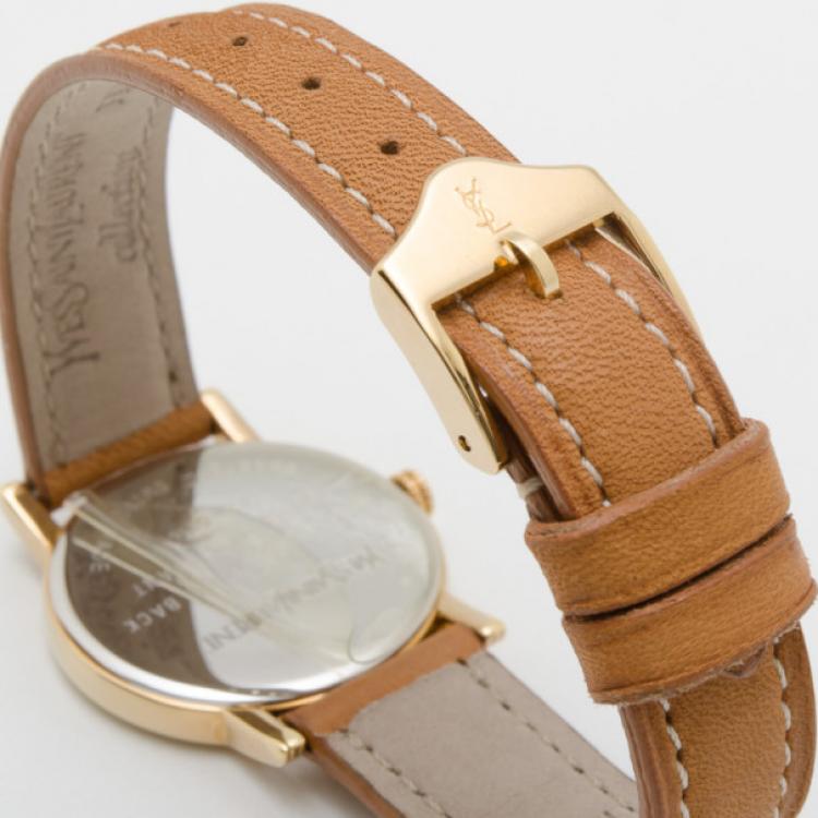 Pre Owned Yves Saint Laurent Gold Plated Classic Collection Ladies Wristwatch