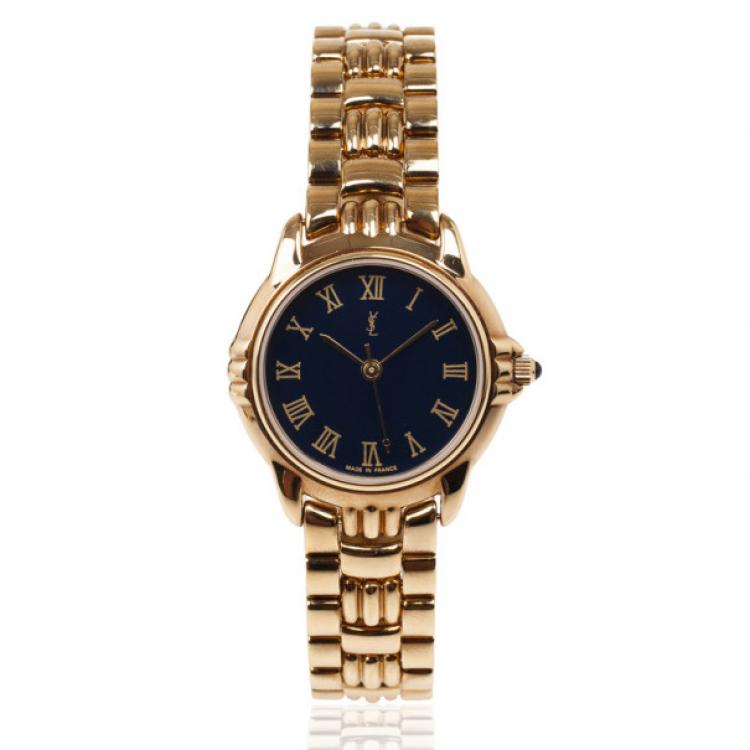 Pre Owned Yves Saint Laurent Gold Plated SS Womens Wristwatch 31 MM
