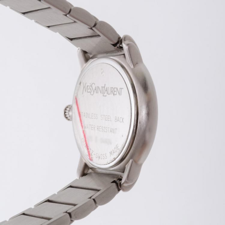 Pre Owned Yves Saint Laurent Herrenuhr Ladies Watch SS/Silver
