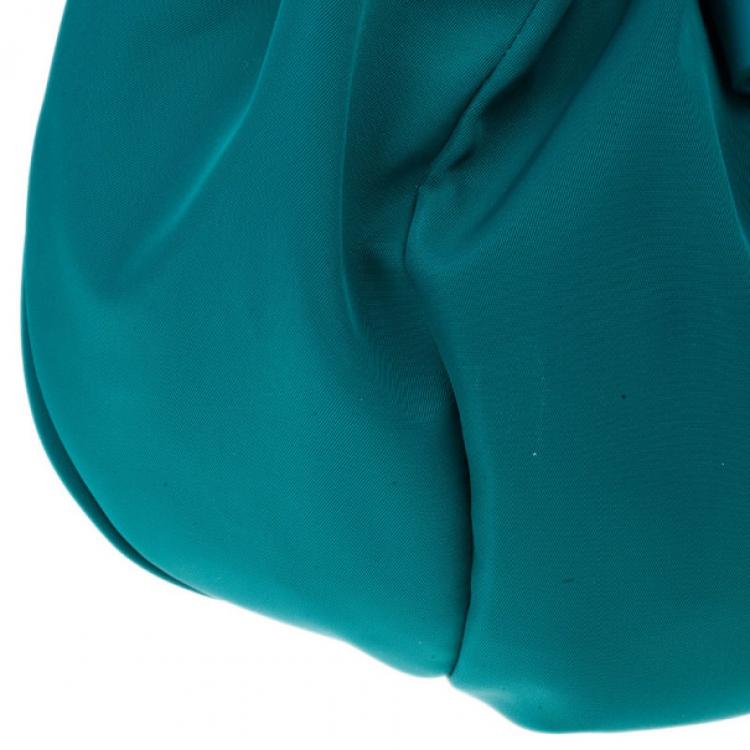 Pre Owned Salvatore Ferragamo Green Nylon Hobo