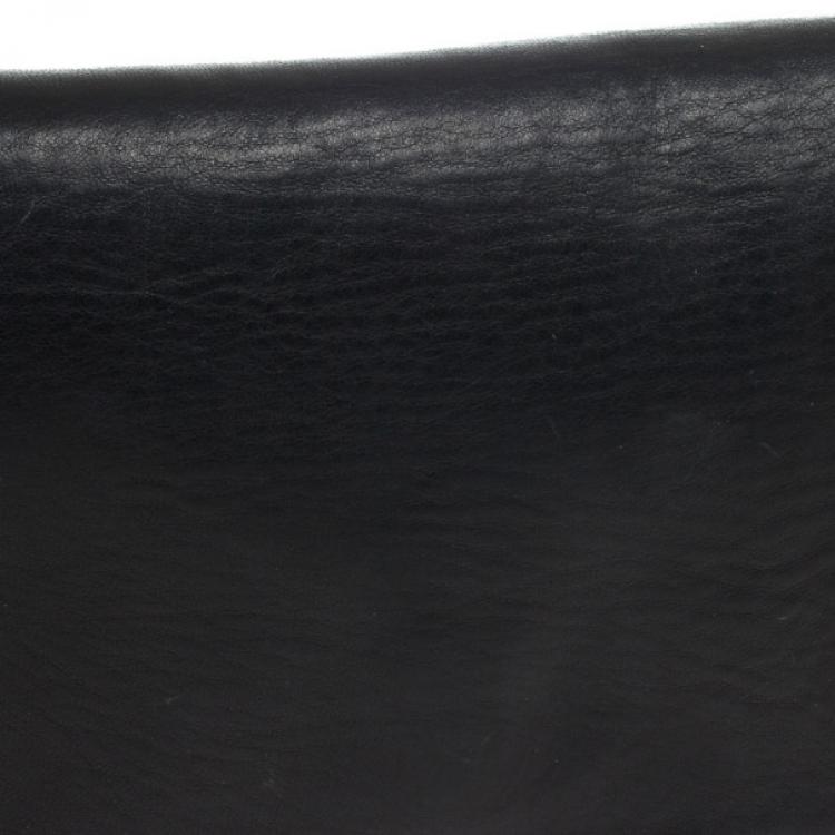 Pre Owned Salvatore Ferragamo Black Leather Chain Shoulder Bag