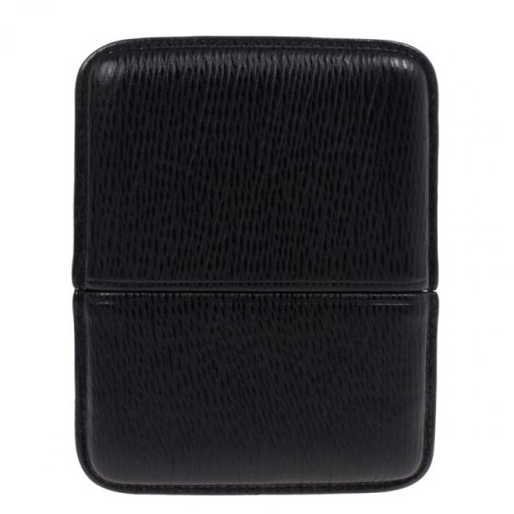 Pre Owned S.T. Dupont Black Leather Cigarette Case
