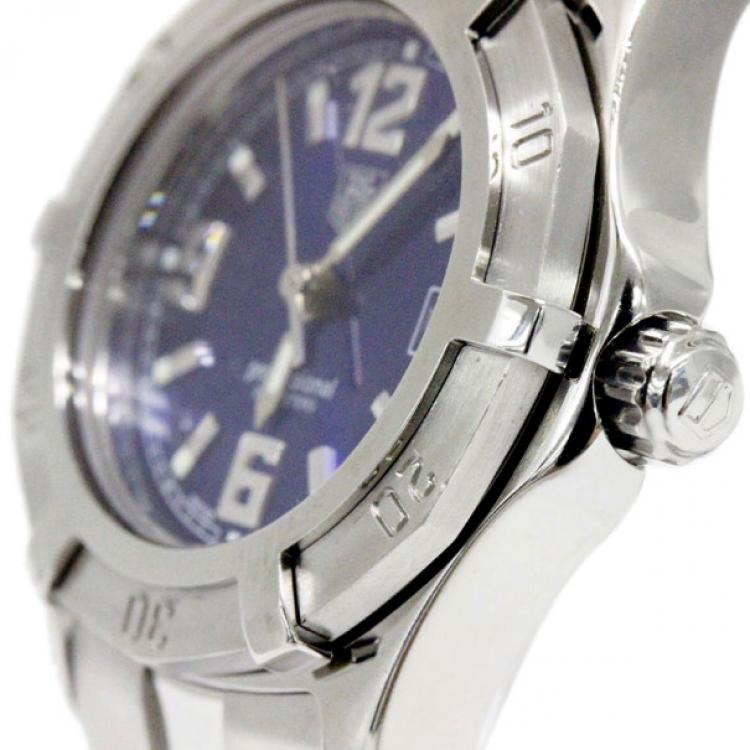 Pre Owned Tag Heuer Blue Stainless Steel 2000 Exclusive Women's Wristwatch 28MM