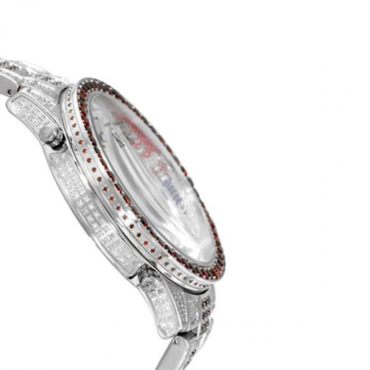 Pre Owned Techno Com Multicolor Diamond Mens Wristwatch