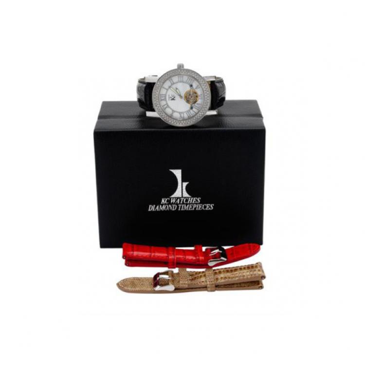 Pre Owned Techno Com Automatic Movement Diamond Mens Wristwatch