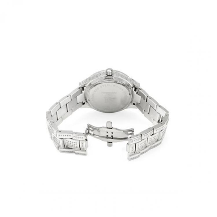 Pre Owned Techno Com Silver Diamond Mens Watch 