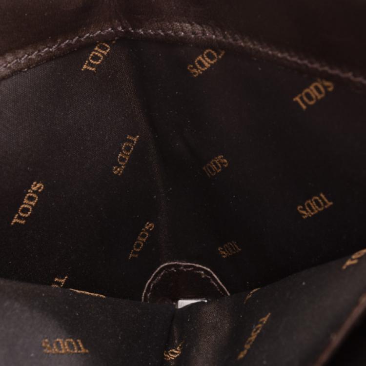 Pre Owned Tod's Navy Striped Wallet