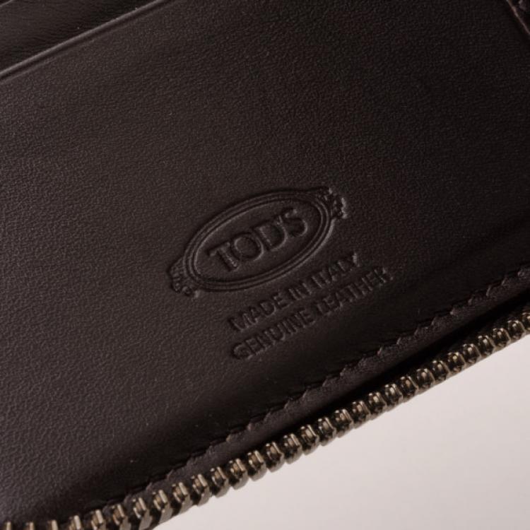 Pre Owned Tod's Navy Striped Wallet