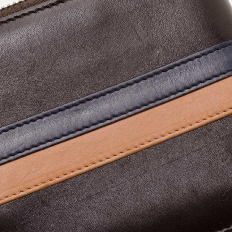 Pre Owned Tod's Navy Striped Wallet