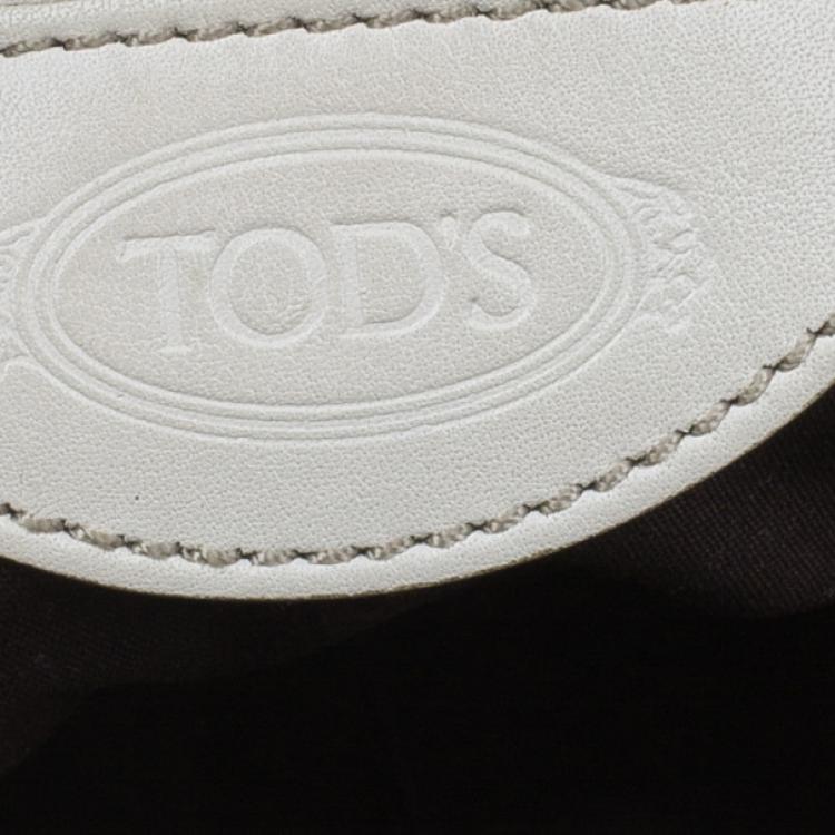 Pre Owned Tod's Cream Tracolla Media Tote