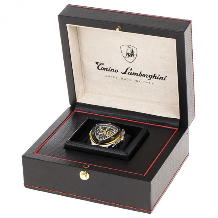 مملوكة مسبقًا Tonino Lamborghini Blue Stainless Steel Spider 3001 Men's Wristwatch 46MM